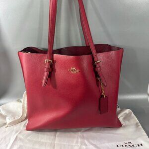 Authentic Coach 1671 Red Leather Tote Bag